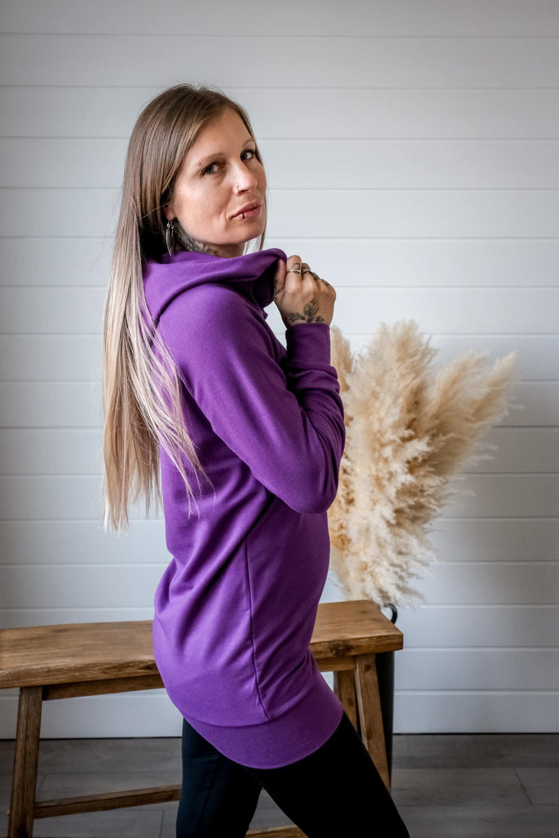 Tunique Vanessa, avec capuchon - Raisin - PORTÉS POUR SÉANCE PHOTOS