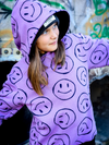 Hoodie Éli - Smileys mauve