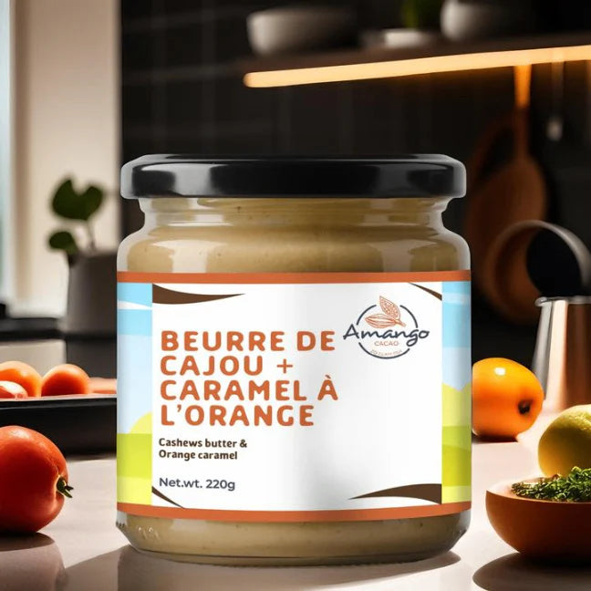 Amango Cacao - Beurre de cajou et caramel à l'orange